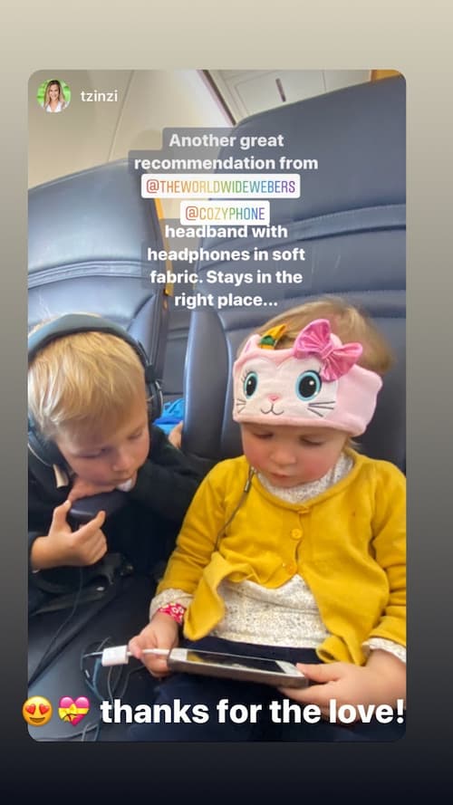 A parent's photo of their child wearing CozyPhones