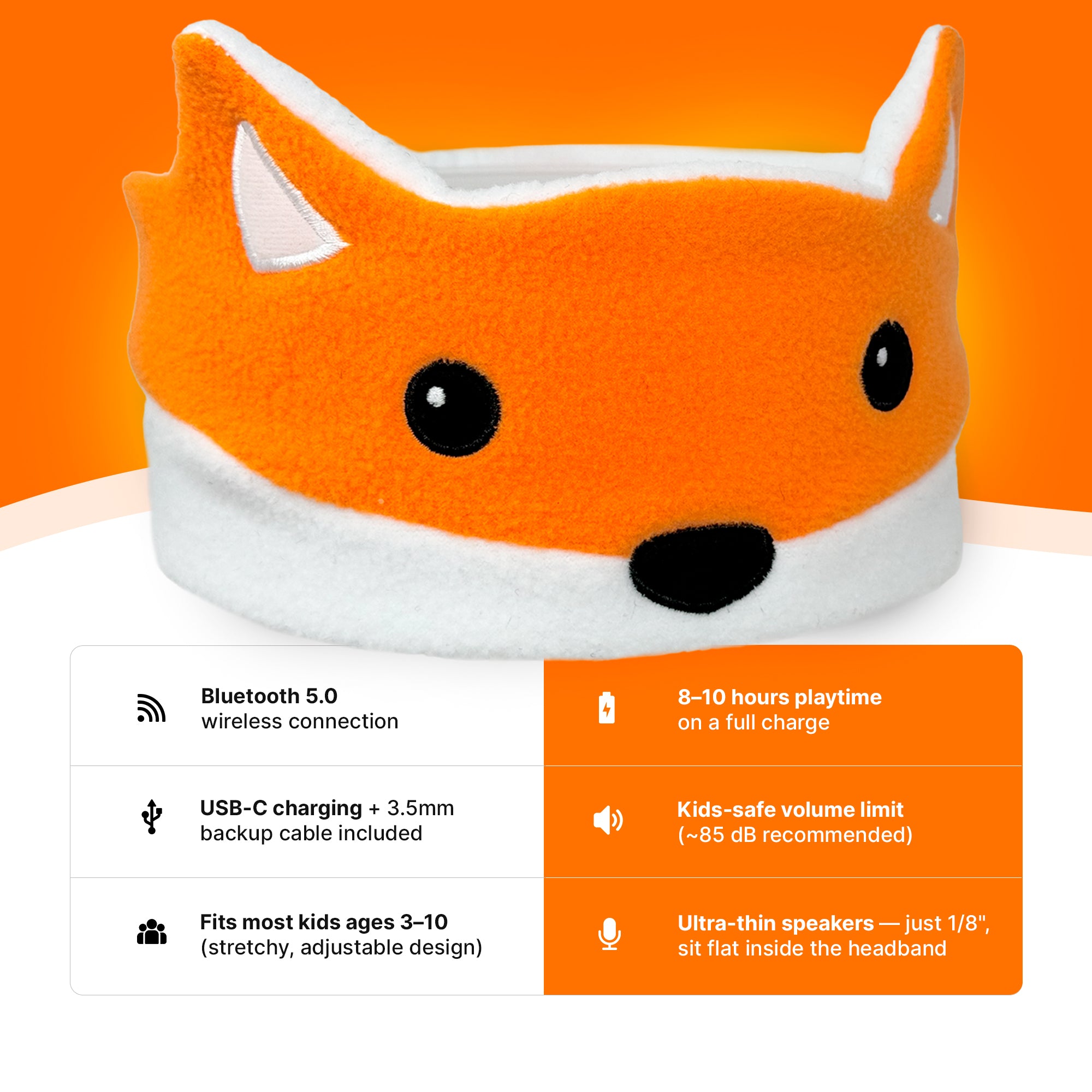 CozyPhones 3.0 Headband Headphones 🦊